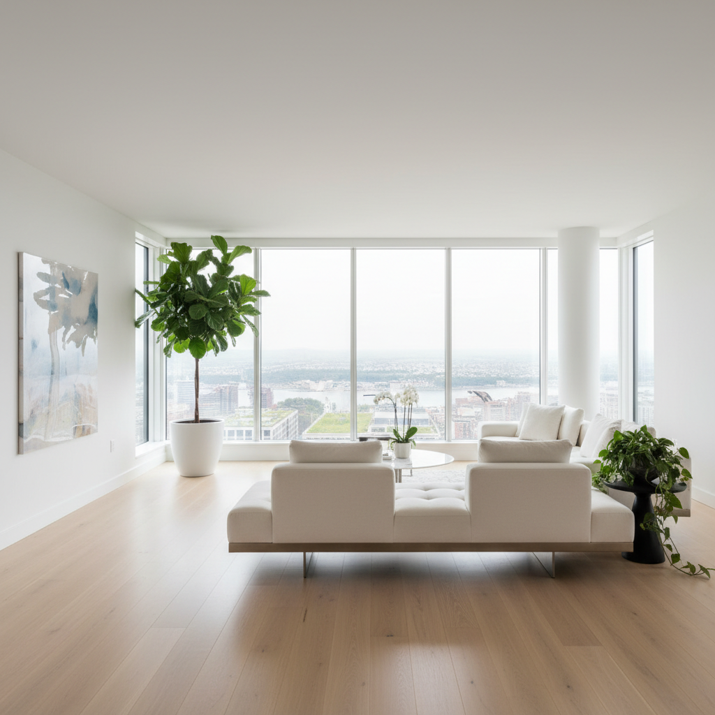 Bright residential interior with natural light